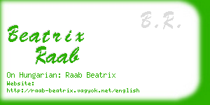 beatrix raab business card